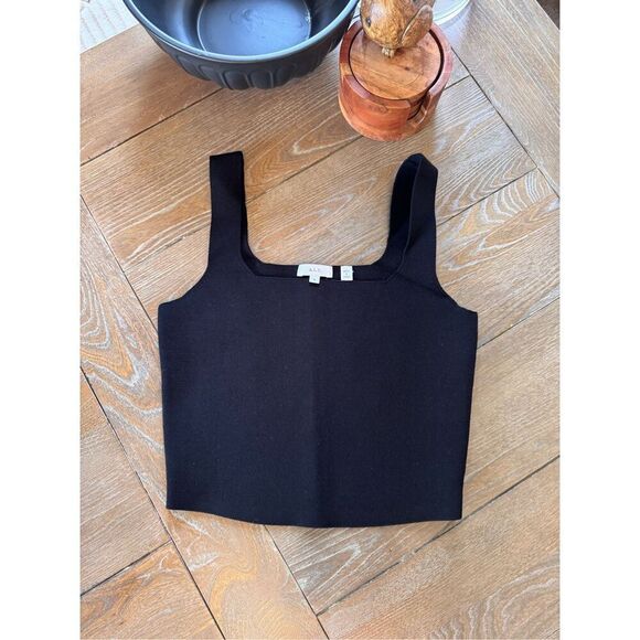 A.L.C. Victoria High-End Designer Black Stretch Knit Tank Top Size Medium - Picture 1 of 9